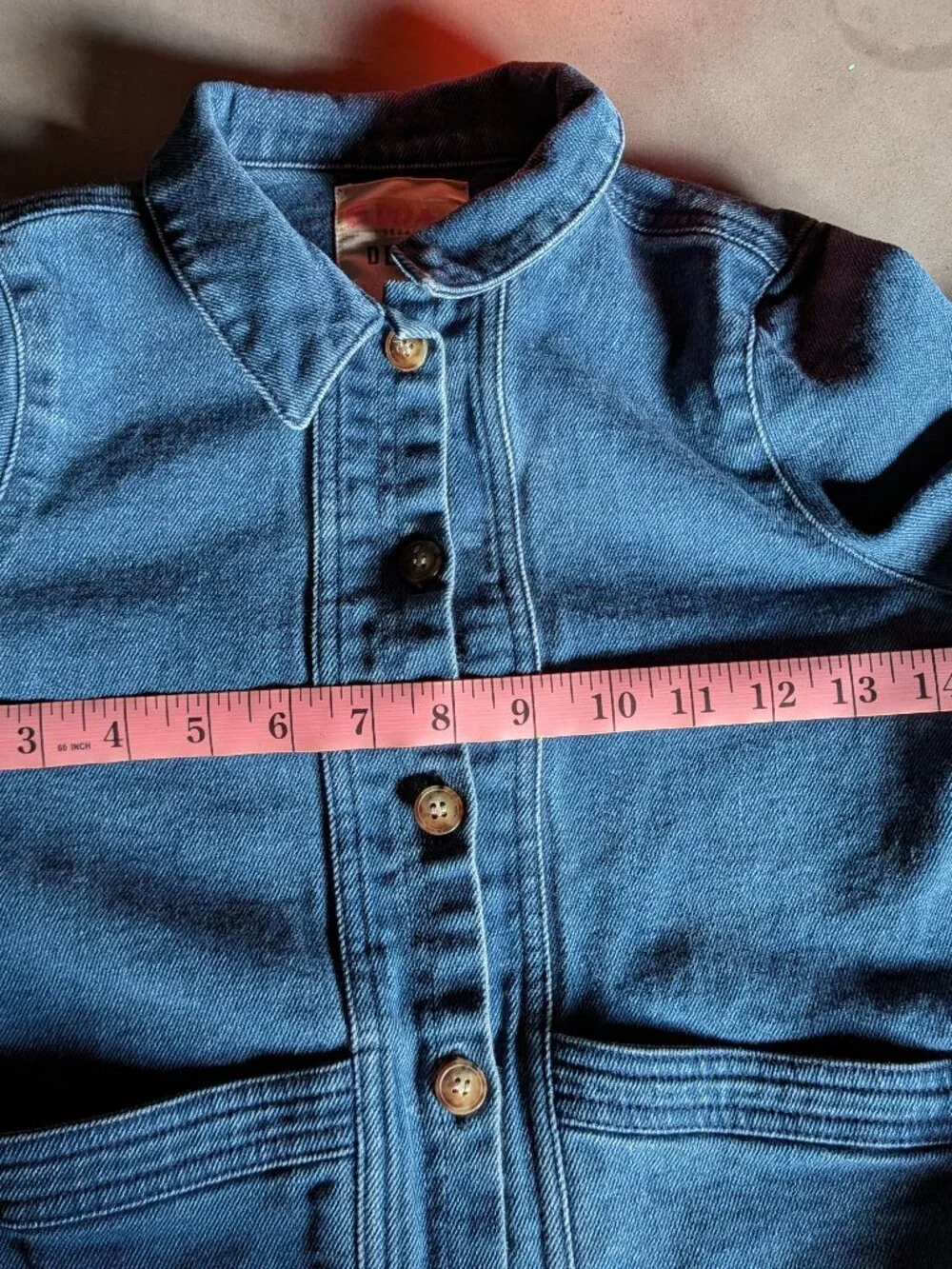Sézane Kids Denim Chore Jacket - Size 8A (Worn & Loved)